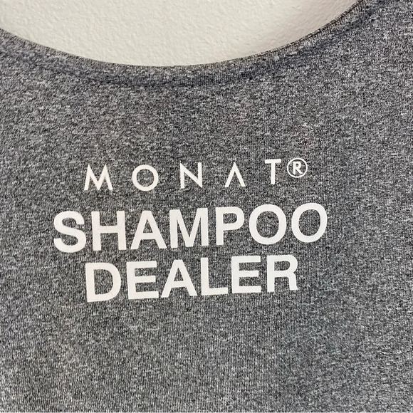 MONAT GEAR  Shampoo Dealer Bodysuit Size Large Gray Heathered Brazilian Cut - Picture 4 of 15
